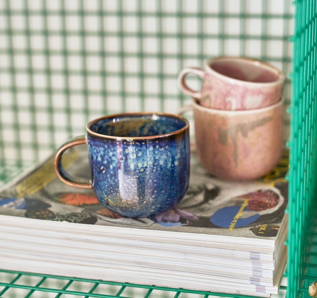 Rustikálně růžový porcelánový šálek s podšálkem Chef - Ø 8*6,5 cm / 220 ml HKLIVING Rustikálně růžový porcelánový šálek s podšálkem Chef - Ø 8*6,5 cm / 220 ml HKLIVING