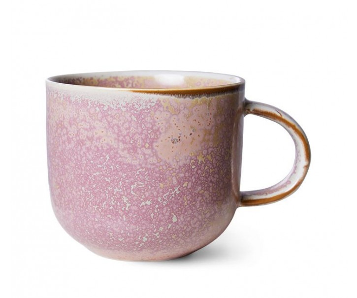 Rustikálně růžový porcelánový hrnek Chef - 12*9*8 cm / 320 ml HKLIVING