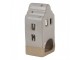 Béžový keramický domek svícen na čajovou svíčku House S - 7*6*14 cm Clayre & Eef