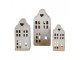 Béžový keramický domek svícen na čajovou svíčku House M - 9*8*18 cm Clayre & Eef