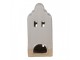 Béžový keramický domek svícen na čajovou svíčku House L - 11*10*23 cm Clayre & Eef