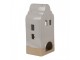 Béžový keramický domek svícen na čajovou svíčku House L - 11*10*23 cm Clayre & Eef