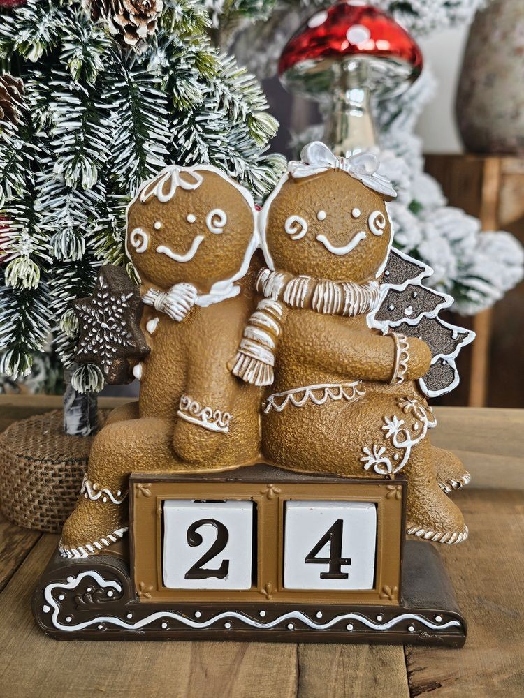 Vánoční adventní kalendář s perníčky Gingerbread - 11*4*13 cm Clayre & Eef Vánoční adventní kalendář s perníčky Gingerbread - 11*4*13 cm Clayre & Eef
