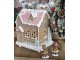 Hnědá svítící perníková chaloupka Gingerbread House - 13*10*16 cm / 3*AAA Clayre & Eef