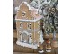 Hnědá svítící perníková chaloupka Gingerbread House - 12*9*20 cm / 3*AAA Clayre & Eef