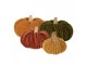Tmavě cihlová látková dekorace dýně Pumpkin - Ø 15*12 cm Clayre & Eef