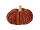Tmavě cihlová látková dekorace dýně Pumpkin - Ø 15*12 cm Clayre & Eef