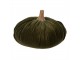 Tmavě zelená látková dekorace dýně Pumpkin XL - Ø 20*14 cm Clayre & Eef