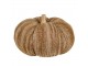 Hnědo-béžová látková dekorace dýně Pumpkin XXL - Ø 25*16 cm Clayre & Eef