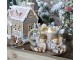 Vánoční dekorace svícen s andílky a led světýlkem Angel - 14*13*10 cm Clayre & Eef