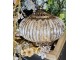 Hnědá skleněná svítící LED lucerna Balli - Ø 17*14 cm Clayre & Eef