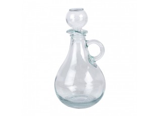 Dekorační skleněná láhev karafa se zátkou a ouškem - 325 ml