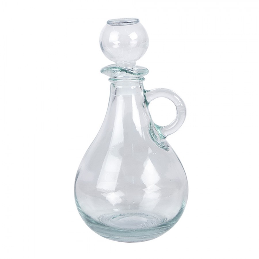 Dekorační skleněná láhev karafa se zátkou - 325 ml