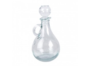 Dekorační skleněná láhev karafa se zátkou a ouškem - 325 ml