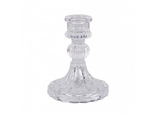 Skleněný transparentní svícen - Ø 8*11 cm