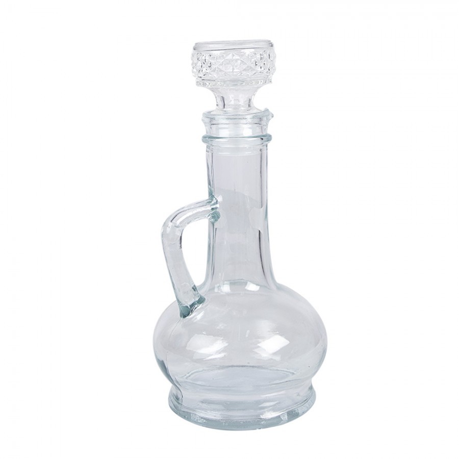 Dekorační skleněná lahvička karafa se zátkou - 225 ml Clayre & Eef Dekorační skleněná lahvička karafa se zátkou - 225 ml Clayre & Eef