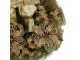 Zeleno-zlatý vánoční věnec s mašlí Christmas Wreath - Ø 30*7 cm Clayre & Eef