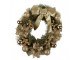 Zeleno-zlatý vánoční věnec s mašlí a koulemi Christmas Wreath - Ø 40*10 cm Clayre & Eef