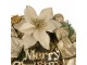 Zeleno-zlatý vánoční věnec s mašlemi Merry Christmas - Ø 30*8 cm Clayre & Eef