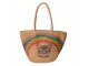 Hnědá plážová taška s kočkou a duhou Beach Bag - 44*27*30 cm Clayre & Eef