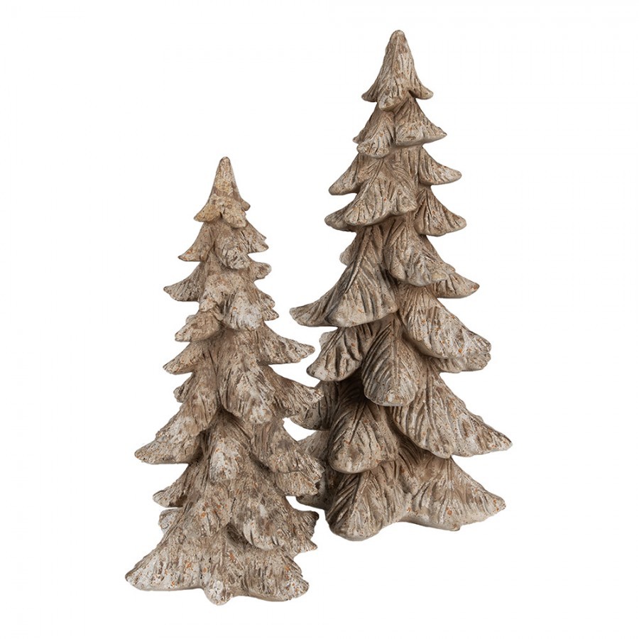 Hnědá dekorace vánoční stromek Christmas Tree - 19*18*36 cm Clayre & Eef Hnědá dekorace vánoční stromek Christmas Tree - 19*18*36 cm Clayre & Eef