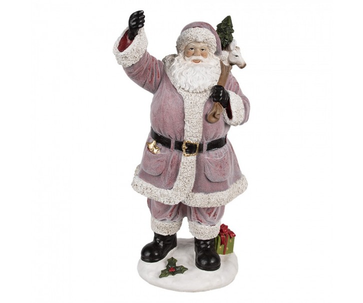 Dekorace figurka Santa s pytlem dárků - 24*19*43 cm Clayre & Eef