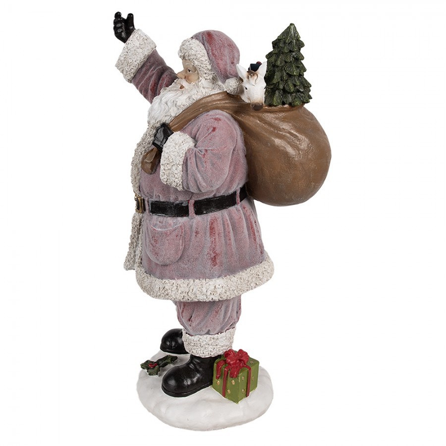 Dekorace figurka Santa Claus s pytlem dárků - 24*19*43 cm Clayre & Eef Dekorace figurka Santa Claus s pytlem dárků - 24*19*43 cm Clayre & Eef
