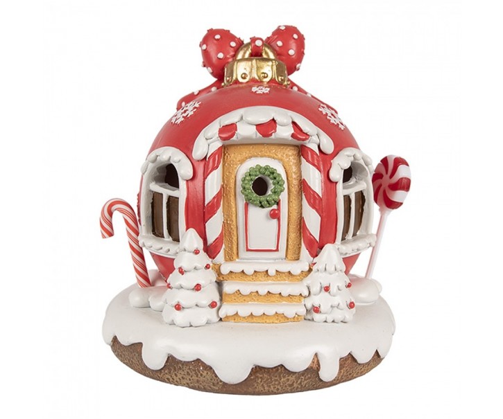 Perníkový domek s Led světýlky Gingerbread House - 14*12*14 cm/ 3*AAA Clayre & Eef