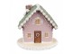 Růžová vánoční perníková chaloupka Gingerbread House - 13*13*12 cm Clayre & Eef
