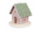 Růžová vánoční perníková chaloupka Gingerbread House - 13*13*12 cm Clayre & Eef