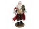 Červená vánoční dekorace Santa s dárkem - 13*10*23 cm Clayre & Eef