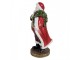 Červená vánoční dekorace Santa s dárkem - 13*10*23 cm Clayre & Eef