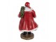 Červená vánoční dekorace Santa s dárkem - 13*10*23 cm Clayre & Eef