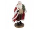 Červená vánoční dekorace Santa s dárkem - 13*10*23 cm Clayre & Eef
