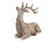 Béžovo-hnědá dekorace figurka ležící jelen - 29*15*27 cm Clayre & Eef