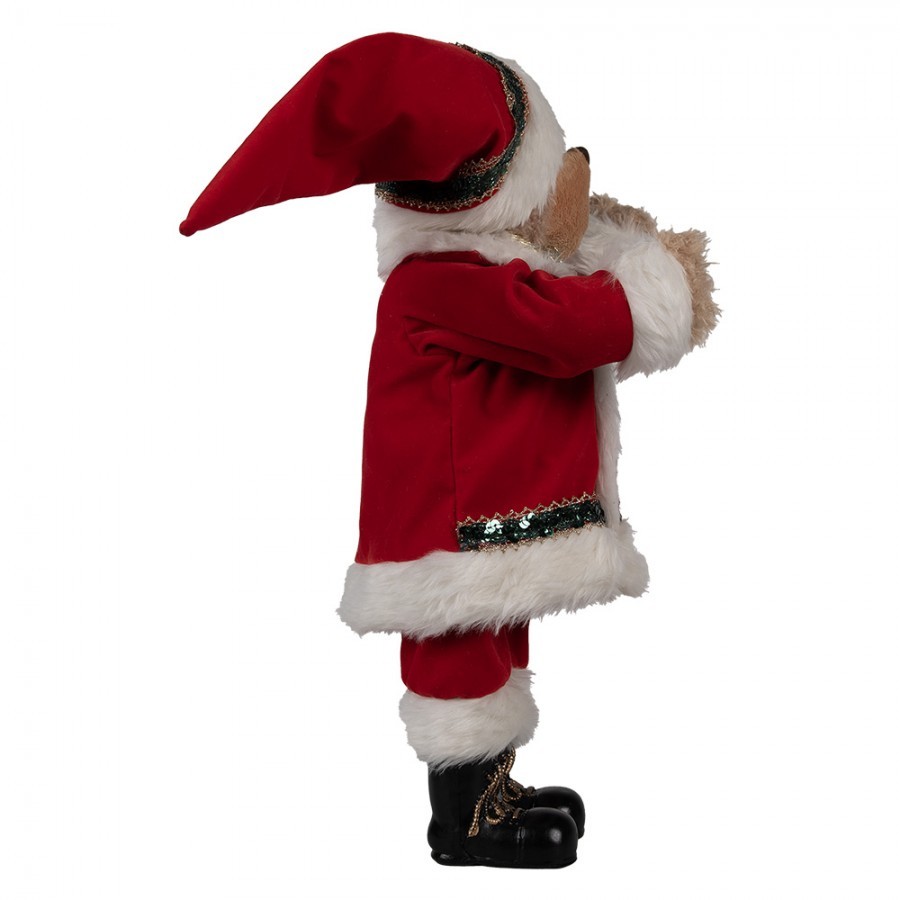 Dekorace stojící plyšový medvěd v oblečku Santa Teddy Bear - 26*20*51 cm Clayre & Eef Dekorace stojící plyšový medvěd v oblečku Santa Teddy Bear - 26*20*51 cm Clayre & Eef