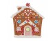 Dezertní keramický talířek perníková chaloupka Gingerbread House - 20*21*2 cm Clayre & Eef