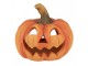 Oranžová keramická dekorace dýně Halloween - Ø 23*18 cm Clayre & Eef