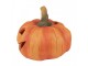 Oranžová keramická dekorace dýně Halloween - Ø 23*18 cm Clayre & Eef