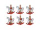 Set 6ks malý dřevěný kolíček s houpacími koníky - 4*1*4 cm Clayre & Eef