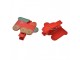 Set 8ks malý dřevěný kolíček s mašinkami - 4*1*3 cm Clayre & Eef