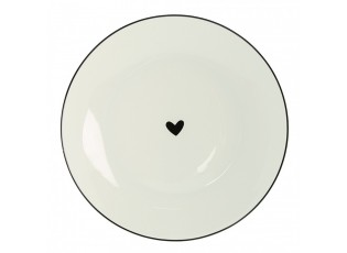 Porcelánový dezertní talířek se srdíčkem Love Birds - Ø 20*2 cm