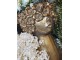 Zlatý antik květináč hlava ženy NebuFlower - 18*16*27 cm J-Line by Jolipa
