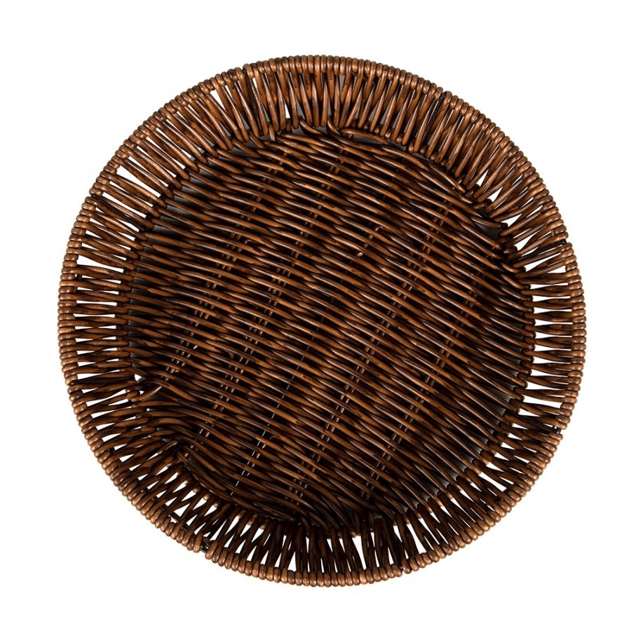 Set 3ks kulatý hnědý proutěný košík - Ø 28*4 / Ø 25*4 / Ø 22*4 cm Clayre & Eef Set 3ks kulatý hnědý proutěný košík - Ø 28*4 / Ø 25*4 / Ø 22*4 cm Clayre & Eef
