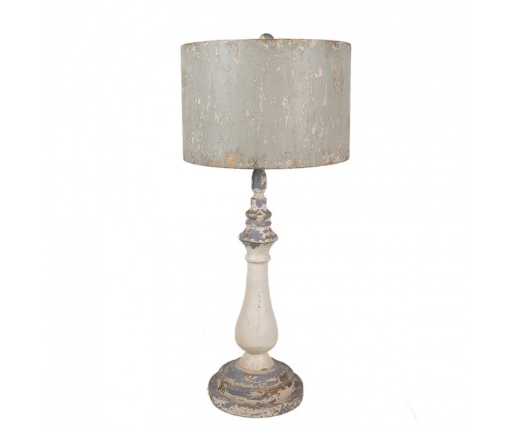 Béžová kovová vintage stolní lampa Lucienne - Ø 33x75 cm Clayre & Eef
