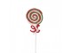 Bílo-červený vánoční zápich lízátka Lollipop - 10*1*42 cm Clayre & Eef