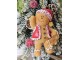 Hnědá vánoční ozdoba Perníček Gingerbread - 6*4*9 cm Clayre & Eef