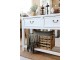 Bílý dřevěný konzolový stůl Service Marseille - 150*40*85 cm Chic Antique