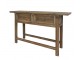 Hnědý dřevěný konzolový stůl Service Marseille - 150*40*85 cm Chic Antique
