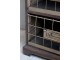 Hnědá dřevěná komoda s drátěnými košíky Bourseiller - 43*31*139 cm Chic Antique